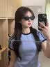 PLAYPANDA猫眼墨镜美式复古女小脸潮网红拍照开车专用旅游防晒小脸太阳眼镜 黑框经典灰 实拍图