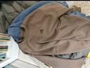 adidas休闲宽松舒适抓绒圆领卫衣套头衫男女阿迪达斯官方轻运动   岩层深土地棕/黑色   L 实拍图