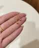 YINXIANGRONG心形黄金耳钉女999足金耳饰硬金弯钩金耳钉送女友生日礼物 豆豆耳钉约0.17g/单只支持多退少补 实拍图