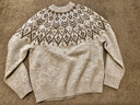 MUJI男式 美利奴羊毛 图案编织 圆领毛衣 AA0PVA3A 长袖针织衫 校园风 燕麦色 S(165/84A) 实拍图