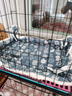 憨憨宠 狗笼猫笼 狗笼子小型犬带厕所幼犬折叠便携猫笼子宠物笼具兔笼 黑色 侧出盘狗丝笼 50*35*42cm 实拍图