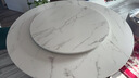古木鑫折叠桌可移动简易圆形桌子特厚餐桌饭桌家用小户型桌子折叠支架桌 白理石纹黑腿 1米 三折叠单桌 实拍图