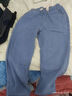 GLM加绒牛仔裤男冬季潮流直筒裤子男百搭美式宽松休闲裤浅蓝加绒L 实拍图