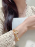 纪梵哲轻奢和田玉手链女生四叶草手串母亲节520情人节生日礼物送女友 和田玉生肖蛇有你竹够手链 实拍图