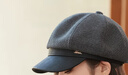 迷人微笑帽子女秋冬贝雷帽显脸小黑色八角帽韩版新款百搭画家帽鸭舌蓓蕾帽 灰色 均码 实拍图