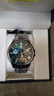 花花公子（PLAYBOY）男士手表机械表男款潮流防水镂空飞轮手表男夜光新款 银绿钢带/精美礼盒/定制刻字 实拍图