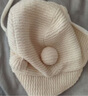 贝娜茜婴儿帽子秋冬季宝宝男新生儿胎帽针织帽毛线帽护耳加厚保暖春秋款 小球-米色【加绒内里】 3-18个月（40-48CM） 实拍图