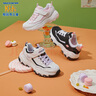 Skechers斯凯奇男女童运动鞋老爹鞋复古潮款儿童鞋舒适黑白熊猫鞋8701646L 白色/薰衣草色/WLV 34 实拍图