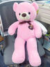 公主熊毛绒玩具泰迪熊公仔抱抱熊大号熊猫娃娃女孩生日礼物送女友情人节 粉红色 80厘米 实拍图