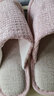 亚麻拖鞋女夏季外穿室内家居家用防滑软底居家四季棉麻布拖鞋男士 粉色 38-39【平时适合37-38】 实拍图