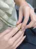 中国珠宝黄金情侣戒指一对戒男女素圈足金指环生日纪念日礼物送女朋友老婆 足金冰川戒指+品牌礼盒 【女戒】金重约1.5g 实拍图