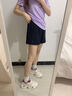 匹克速干运动套装女夏季跑步休闲羽毛球服透气两件短袖短裤女DF152002 实拍图