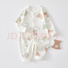 婧麒（JOYNCLEON）婴儿衣服春秋款纯棉连体衣早秋a类宝宝无骨秋装可爱哈衣秋季 双拼米奇 90cm 实拍图