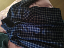 立蒙冬季男士保暖衬衫加绒加厚长袖格子衬衣中年爸爸装 333藏青色2XL 实拍图