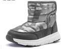 哈比熊童鞋儿童雪地靴男童靴子加绒棉鞋女童短靴AW7089 灰色33码 实拍图