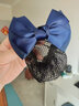 阿表妹 职业头花发网头花网兜发套发夹空姐护士银行酒店盘发蝴蝶结饰品 蓝色两结细网 实拍图