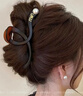 黎倾高级感大号后脑勺抓夹法式圆珠磨砂发夹盘发鲨鱼夹束发夹子发饰女 实拍图
