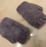 TSFUL手套女保暖秋冬季毛绒可爱写字办公半指翻盖手套骑行开车防寒防风 实拍图