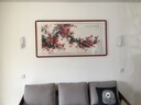 迅典梅花手绘国画中式梅开五福客厅装饰画喜上眉梢挂画沙发背景墙字画 梅开五福 实木带框83*163厘米 实拍图