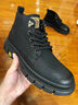 海澜之家（HLA）马丁靴男户外复古休闲秋冬工装鞋子男HAAGMM4AB20408 黑色加绒41 实拍图