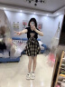 贵兰姿2025新款连衣裙女夏季短袖t恤半身裙套装女装衣服小个子裙子夏天 T恤+半身裙套装 M 建议90-105斤 实拍图
