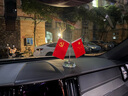 抒文车载国旗摆件汽车用小红旗国旗五星旗党旗高档办公桌车内装饰用品 Y型圆角水晶底座+透明圆垫 实拍图