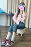 回力女鞋板鞋女2025夏季新款时尚韩版百搭学生休闲厚底皮面小白鞋子 酒红色 36 实拍图