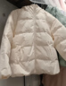 安踏（ANTA）速暖羽绒服丨四防保暖鸭绒外套女冬季宽松休闲运动棉服面包服上衣 香草米白-2 L (女170) 实拍图