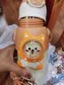 波比熊（BOBBI BEAR）便携儿童保温杯小学生吸管水杯男女孩宝宝316食品级不锈钢杯子 趣味儿童橙500ml+杯刷+3D贴 500ml 实拍图