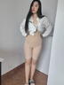 婷美收腹提臀裤女强力收小肚子夏季薄款高腰束腰产后塑形翘臀内裤肤2X 实拍图