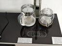 益伴现代轻奢风实木语音茶吧机柜子一体柜多功能储物斗柜家用客厅饮水餐边一体柜 B-42玻璃两门款养生茶吧机（奶油白） 实拍图