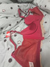 浪莎红色内衣女文胸本命年加厚杯小胸大胸结婚喜庆宫廷风胸罩套装38AB 实拍图