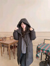 波司登（BOSIDENG）【反季】羽绒服女中长款脱卸帽加厚新国标90绒商场同款修身外套 【店长推荐】黑色8056 S 160/84A 体重约110-130斤 实拍图
