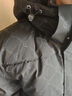 卡宾【重磅鸭绒】卡宾男装老花满印羽绒服冬季夹克休闲面包服加厚外套 煤黑色01 XL /180/52 实拍图