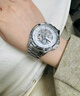 马克华菲（MARK FAIRWHALE）手表男士机械表全自动镂空飞轮时尚男表国潮夜光防水瑞士品质腕表 绅士-银壳黑面钢带 实拍图