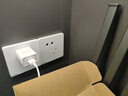 西门子（SIEMENS）开关面板 四开双控开关 86型暗装开关 皓彩雅白 实拍图