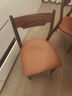 朴愫木作餐椅家用黑胡桃实木椅子现代简约餐桌椅餐厅靠背椅轻奢书桌椅 橙色软包1把丨现货 实拍图