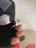 羊毛半指手套女秋冬季针织毛线两用男士学生写字工作冬天保暖露指 黑色 实拍图