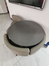 简约洽谈桌椅组合商铺店面小圆桌办公室商务休息会客接待休闲桌椅 灰色圆桌 浅灰皮椅 实拍图