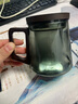 瓷牌茗茶具（cipaiming teaset）玻璃茶杯茶水分离带盖泡茶水杯个人办公室情侣喝茶杯子 烟灰《清灵》三件杯 实拍图