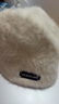 目丸帽子女秋冬季韩版2022年时尚百搭盆帽显脸小兔毛绒水桶帽子加厚加 奶白色 实拍图