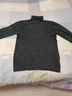 恒源祥纯色羊毛绒衫羊毛衫男加厚半高领毛衣中年男士针织打底保暖衣服 100%不起球高档深灰 高 领 XL 175码(适合140-160斤) 实拍图