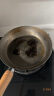 章丘铁锅手工小平底辅食煎锅烤肉煎锅无涂层物理不粘锅炒锅平底锅 银白木把 28cm 实拍图