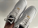 莆田男鞋空军一号内增高板鞋男女款鞋子男士休闲青少年学生运动鞋 白黑金（升级版） 40 (250mm) 实拍图