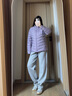 波司登（BOSIDENG）25年新款短款轻薄羽绒服女90绒户外野营登山旅游外套B250131006 数字薰衣草6211-25-浅春色 M 165/88A 110斤-120斤 实拍图