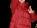 雪中飞新款女士长款连帽过膝羽绒服休闲加厚保暖时尚休闲 铁锈红|1177 XL 170/92A 实拍图