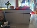 爱沐歌餐边柜靠墙一体客厅实木岩板收纳置物柜子储物柜厨房橱柜茶水边柜 暖白配灰色长140宽35高90 生态板-岩板餐边柜 实拍图