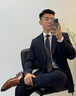 啄木鸟伴郎服套装兄弟团男西装马甲衬春秋季新郎结婚礼服西服套装 黑色(马甲+衬衫+西裤)+红色领结 2XL 实拍图