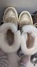 骆驼（CAMEL）雪地靴女潮搭撞色鞋面拼接厚底系带保暖靴 L23W275060 杏色 38 实拍图