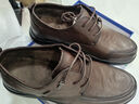 意尔康皮鞋男软底商务休闲鞋秋冬圆头加绒系带新款棉鞋 55476W棕色42 实拍图